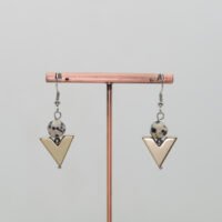 Boucles d'oreilles Jaspe dalmatien et Hématite