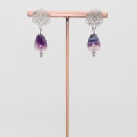 Boucles d'oreilles mandala Fluorites