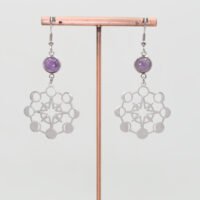 Boucles d'oreilles Améthyste phase Lune