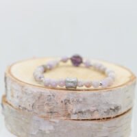 Bracelet Jade lavande et verre