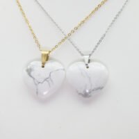 Pendentif Howlite coeur