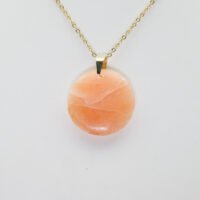 Pendentif Calcite orange
