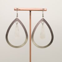 Boucles d'oreilles Cristal de roche gouttes