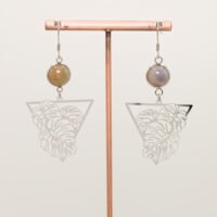 Boucles d'oreilles Agate indienne jungle