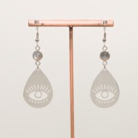 Boucles d'oreilles Labradorite Œil