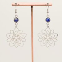 Boucles d'oreilles Lapis lazuli mandala
