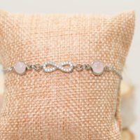 bracelet quartz rose infini