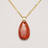 pendentif jaspe rouge