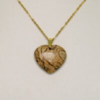 pendentif jaspe paysage coeur
