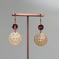 boucles améthystes bicolores