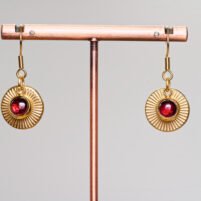 boucles d'oreilles grenats