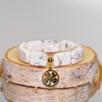 bracelet howlite rectangle