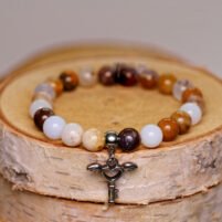 bracelet calcédoine multicolore