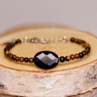 bracelet obsidienne oeil de tigre