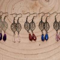 boucles d'oreilles feuilles