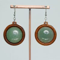 Boucles bois et aventurine