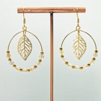 Boucles d'oreilles créoles quartz rutile