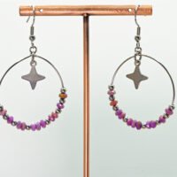 Boucles d'oreilles créoles phosphosidérite