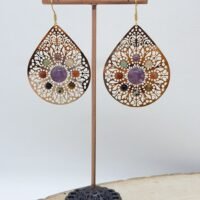 Boucles d'oreilles vitraux