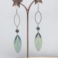 Boucles d'oreilles labradorite ovales