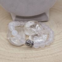 Bracelet agate blanche