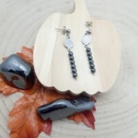 Boucles d'oreilles hématite étoiles