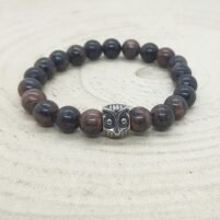 Bracelet larvikite rouge