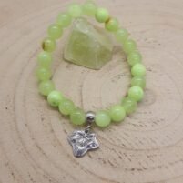 Bracelet calcite verte