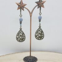 Boucles d'oreilles angélite baroques