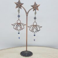 Boucles d'oreilles nacre et cyanite