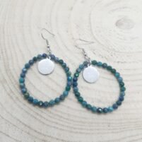 boucles d'oreilles créoles chrysocolle