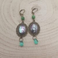 Boucles d'oreilles rubis sur zoizite