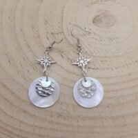 Boucles d'oreilles nacre étoiles