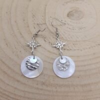 Boucles d'oreilles nacre étoiles