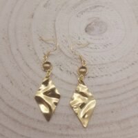 Boucles d'oreilles quartz fumé losanges