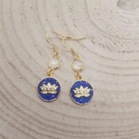 Boucles d'oreilles péristérite lotus