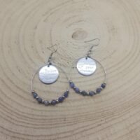 Boucles d'oreilles créoles tanzanite