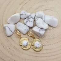 Boucles d'oreilles howlite