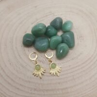 Boucles d'oreilles aventurine verte