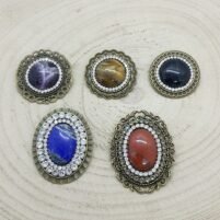 Broches améthyste ou oeil de tigre