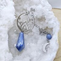 Pendule lune aventurine bleue