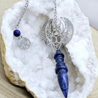 Pendule thot scarabée lapis-lazuli