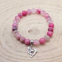 Bracelet rhodonite et cristal de roche
